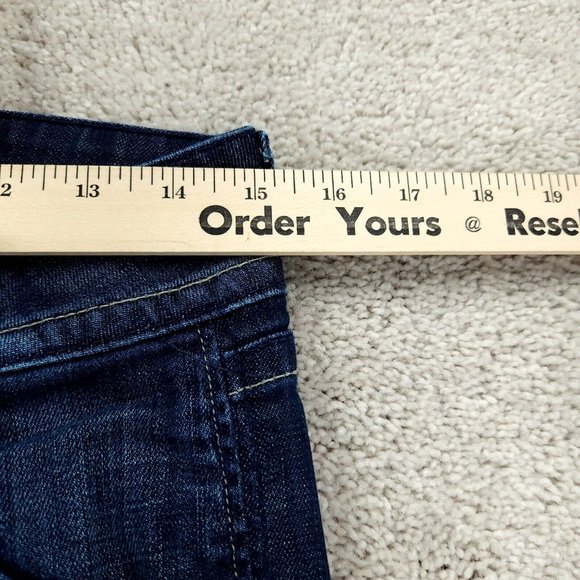 Hudson Jeans Womens 26 Blue Stretch Boot Cut Bell Bottom Skinny Flap Pockets - Picture 3 of 10